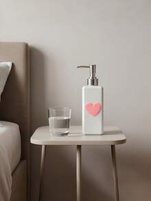 1pc 8.5oz Plastic Soap Dispenser, Heart-Shaped Accessory Bottle, Square Lotion Bottle, Suitable For Shampoo, Body Wash, Conditioner, Hand Soap And Home Bathroom Decor - Heart-shaped Travel Bottles - View 7
