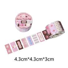 1 buah Pita Washi Potong Mati Seri Gerakan Teh Sore, Label Kreatif untuk Perencana, Scrapbooking, Dekorasi, Kolase - Beraneka warna - View 4