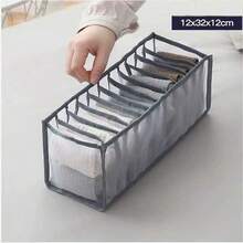 Transparent Mesh Divided Storage Box, Underwear & Socks Organizer, Closet Drawer Organizer, Home Bedroom Storage Solution - Multicolor - View 10
