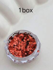 1 Box Fall Autumn Nails, New Christmas Five-Pointed Star Nail Art Glitter, Exquisite Versatile Nail Decoration, Wearable Nail Material, Nail Salon Style Nail Accessories - Multicolor - View 7