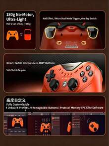 GAMESIR Tay cầm chơi game có dây đối xứng Cửu Vĩ Hồ 8K, tần số phản hồi 8000Hz, chơi game FPS, tương thích Switch 2, máy tính, Steam - Xem 5