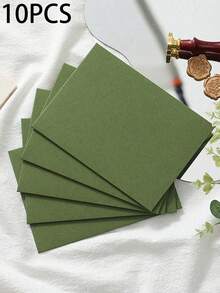 25pcs/Set Premium Quality Romantic Envelopes, Picnic Decor, Olive Green Envelopes, Smooth Touch, Halloween Decorations, Party Decor Greeting Cards, Envelope Cardstock, 250g High Quality Paper Envelopes, Suitable For Wedding Cards, Valentine's Day Letters, Birthday Gifts - Dark Olive Green - View 9