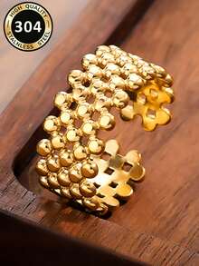 1pc Fashionable Ring For Women, Wedding Engagement Party Jewelry, Valentine's Day Gift - 1# - View 1