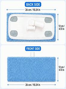 1/3pcs Light Blue Reusable Mop Cloth Replacement, Highly Absorbent Cleaning Cloth, Suitable For Dry And Wet Floor Cleaning, Stone, Hardwood, Composite Flooring And Tile, Fits 10 Inch X 4.5 Inch Mop Head - Multicolor - View 7