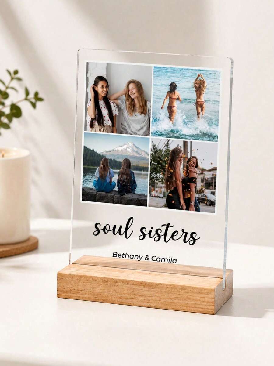 Plakat Musik Kustom, Bingkai Foto Pasangan yang Dipersonalisasi, Plakat Lagu Musik Akrilik, Bingkai Foto Kayu sebagai Hadiah, Cocok untuk Pacar Perempuan, Pacar Laki-laki, Ulang Tahun Pernikahan, Ulang Tahun, dengan Kode QR - MultiWarna - View 1