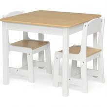 Table And Chair Set - Bianca White/Natural - View 3