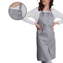 Fashion Unisex Apron With Halter Neck, Side Slit And Multiple Pockets, Cashier, Barber, Barista, Milk Tea Shop, Catering, Kitchen, Korean Style Workwear - Multicolor - View 9