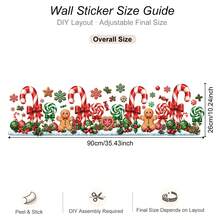 Christmas Candy Cane Wall Decals, Gingerbread Man And Lollipop Stickers, Suitable For Kitchen Island Front, Dining Room Walls And Holiday Decor - Gingerbread Man Wall Sticker - View 7