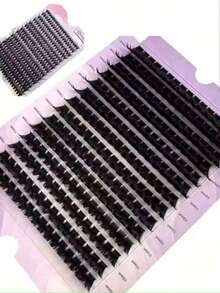 280 Clusters 14 Rows 60/80 Strands 0.05mm Fine Hair Hot Melt Cluster False Eyelashes 9-16mm Mixed Length Faux Mink 3D Russian Volume Single Cluster Eyelash Extensions Black Eyelash Box - View 7
