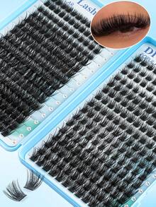 384pcs Single Eyelash Extensions, Eyelash Tray, Cluster False Eyelashes, DIY Home Eyelash Extensions, Cluster False Eyelashes, Single False Eyelashes, False Eyelashes, Natural Eyelashes Vs Thick Eyelashes, Aesthetic - Multicolor - View 6