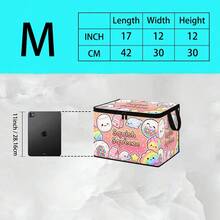 1pc Squish & Squeeze Cute Theme Storage Box, Foldable Soft Fabric With Zipper, Multiple Patterns And Sizes Available, Multi-Functional Storage Bag, Suitable For Storing Clothes, Towels And Bedding - A - View 13