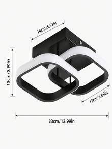 White Square LED Ceiling Light, Recessed Flat LED Panel Light, Minimalist Indoor Lighting Fixture, Acrylic And Aluminum Alloy Shell, Easy Installation, Long-Lasting Brightness, Suitable For Hallway, Bedroom, Living Room, Kitchen, Office - 1PC - View 10