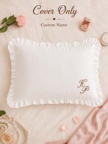 Customized Name Pillowcase, Embroidered Pillowcase, Without Pillow Insert, Couple Gift, Wedding Gift, Wedding Souvenir - Multicolor - View 4