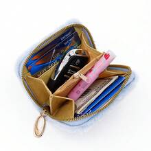 Dompet Koin Mewah Wanita, Dompet Pendek Persegi Warna Permen yang Modis dan Serbaguna - MultiWarna - View 7