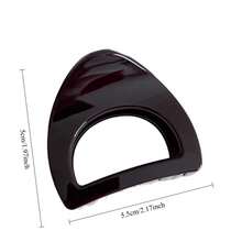1pc Minimalist Hollow Semi-Circle Hair Claw Clip Medium Size Women's Back Of Head Hair Clip 2025 New Style Hair Accessory Autumn - Multicolor - View 8