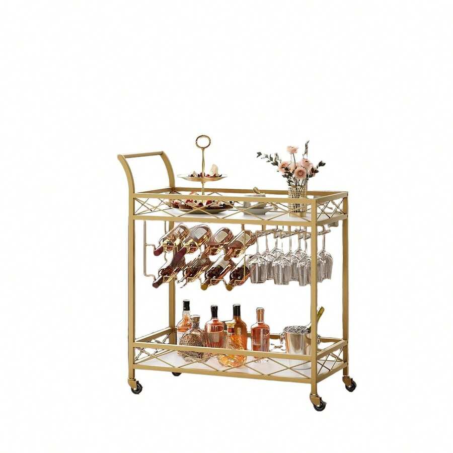 Bar & Serving Carts - Gold - View 1