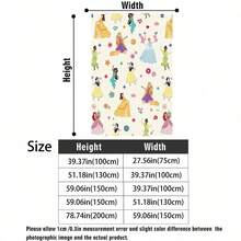 Disney Princess All-Over Print Flannel Throw Blanket, Soft Cozy Plush Fleece Blanket With Cute Princess Pattern Suitable For Couch, Bed, Living Room, Bedroom, Office, Travel, All Seasons - Colour 1 - View 5