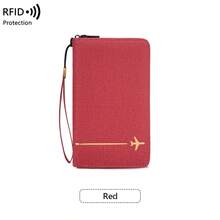 New RFID Anti-Theft Passport Holder Hollow Creative Airplane Passport Bag Multi-Function Fashion Portable Zipper Document Pouch - Multicolor - View 15