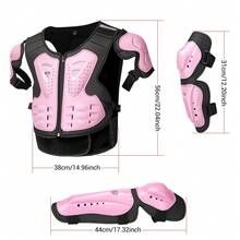 1 Buah Pelindung Motor Warna Pink untuk Off-Road, Pelindung Lutut dan Siku, Pelindung Dada dan Punggung untuk Pria dan Wanita, Hadiah untuk Pengendara Motor. - Hitam - View 2