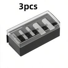 1pc Black High-End 5-Hole Eyeliner/Eyebrow Pencil Sharpener + 1pc Black 4-Hole High-End Makeup Pencil Sharpener + 1pc 2-Hole Portable Makeup Pencil Sharpener, 5-Hole Design Pencil Sharpening Tools, Convenient Multi-Function Pencil Sharpener, Makeup Pencil Sharpener, Eyebrow Pencil Sharpener, Eyeliner Pencil Sharpener, Makeup Tools, Office And School Supplies, Back To School, Halloween - Multicolor - View 13