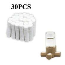 30pcs Jumping Spider Water Feeder Replacement Cotton Rolls, Insect Micro Water Dispenser Replacement Cotton, Small Pet Humidifier Cotton Core, Absorbent Cotton Swabs, Perfect For Jumping Spiders, Tarantulas, Ants And Other Small Creatures, Terrarium Supplement, Integrated Water Dispenser - White - View 7