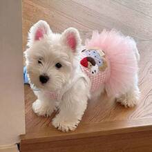 1pc Pet Dog Cat Princess Tutu Dress, New Autumn/Winter Style, Birthday Party, Suitable For Teddy, Bichon, Small And Medium-Sized Dogs - Pink - View 3