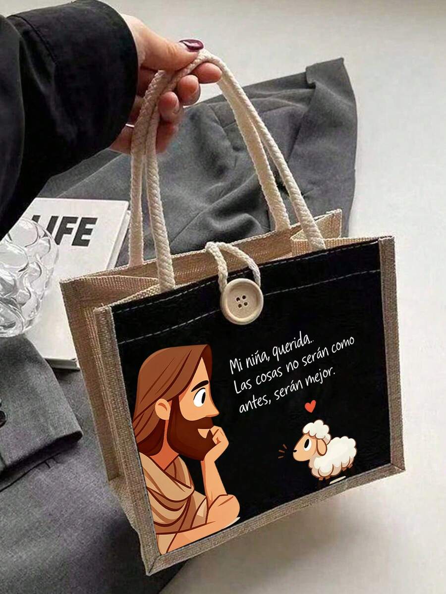 Tote Bags, Canvas Bags, Small Square Bags, Storage Bags, Shopping Bags For Books, Stationery, And Miscellaneous Items. - Multicolor - View 1