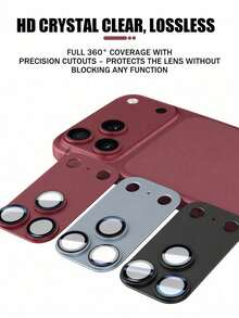 Mr. War Gorilla 1pc - Lens Protector, Burgundy Color, Compatible With IPhone 18 Pro Max/18 Pro Series, High-Definition Photography Without Image Quality Loss, Full Coverage Lens Fit, No Camera Obstruction, Personalized Design, Reduces Daily Bumps And Scratches, Phone Lens Accessory. - Burgundy - View 7