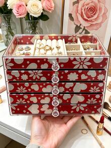 1pc 5-Layer Acrylic Drawer Jewelry Storage Box, Multi-Functional Ring, Earring, Necklace, Watch, Bracelet Display Box, Multi-Compartment Design, Suitable For Jewelry Lovers - Multicolor - View 6