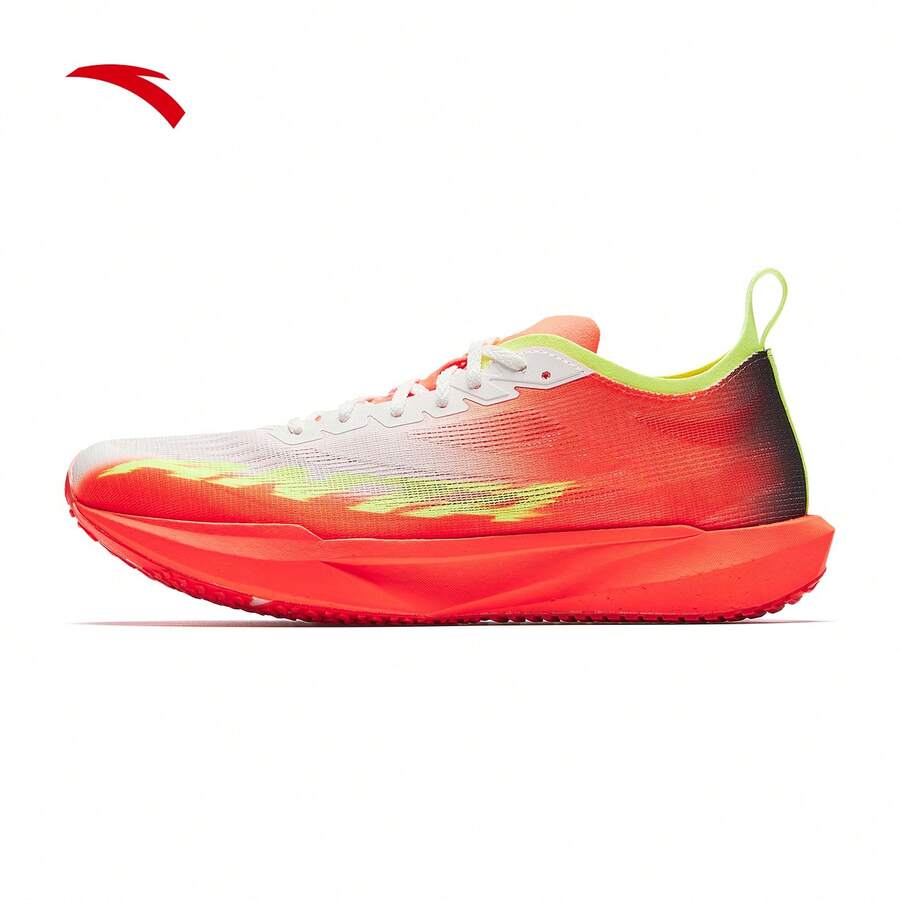 Anta Plastic Pioneer SPEED Racing Running Shoes Men's Track & Field Shoes Student Back To School Fitness Test Athletic Shoes - Papyrus White/Fire Orange/Neon Green/Basic Black-3 - View 1