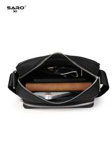 1pc Men's Crossbody Bag Side Pocket Bag Shoulder Bag Square Bag Small Pouch Multi-Functional Suitable For Commuting Oxford Cloth Casual Bag Minimalist Style Black Bag Phone Bag Gift For Men Pouch Bag - Multicolor - View 11