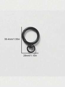 8/15/30/50pcs Random Color O-Ring Spring Buckle Hooks, Metal Carabiner Clips DIY Jewelry Connectors, Suitable For Keychains And Dog Leashes - Round Keychain - View 3