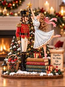 2D Nutcracker Christmas Building Block Decoration, Christmas Decor, Ballerina Holiday Souvenir, Romantic Christmas Gift, 2D Flat Design - Multicolor - View 4