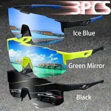 WSZ 3PCS Latest Sport Glasses Are Designed With Neutral One-Piece Lens Oversized Style And Are Essential Accessories For Various Outdoor Activities - Multicolor - View 18