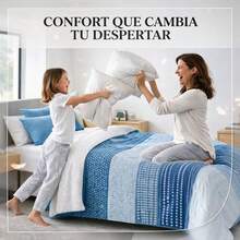 Shoppe house - Edredón Nórdico de Microfibra para Invierno Reversible de 350g con Estampado - Gris Oscuro - Ver 4