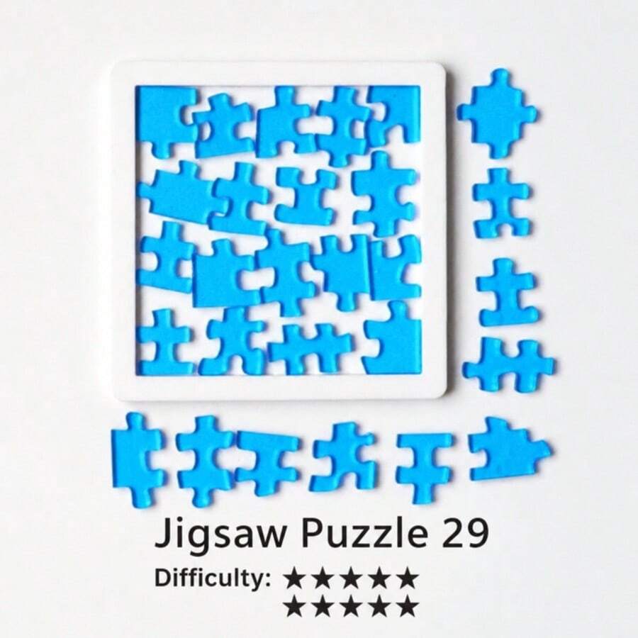 1 Buah Puzzle Jigsaw 29, Level 10 Puzzle Asah Otak Akrilik Sangat Sulit, Permainan Tantangan Logika, Dekorasi Permainan Pikiran di Meja, Hadiah Puzzle Penghilang Stres untuk Dewasa & Kolektor Puzzle