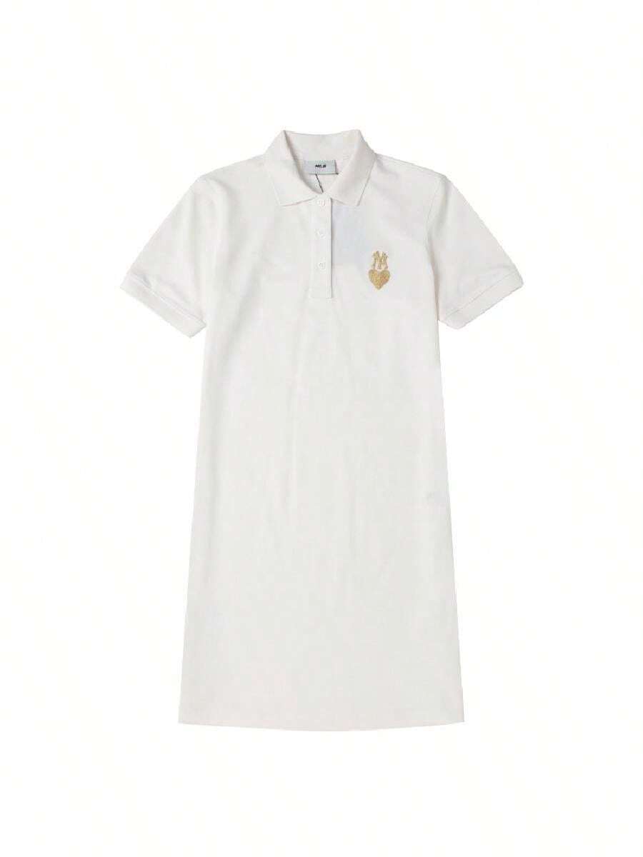 MLB Women's Basic PK OPS Sport Dress, Casual Comfortable Everyday Dress 3FOPB0553--50CRS - Cream - View 1
