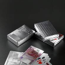 PVC Playing Cards, Silver Back Design, Waterproof Durable Card Deck, Family Party Games, Travel Portable Card Set, Thanksgiving Christmas Gift, Easy To Clean, Multi-Player Interaction, Outdoor Camping, Game Night - Multicolor - View 9