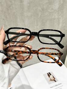 3 Pairs Vintage Square Frame Women's Non-Prescription Glasses, Fashion Basic Style, Suitable For Daily Wear, Vacation Outfit, Back To School Essential, Fits All Face Shapes - Transparent 2 - View 19