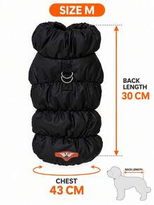 3-Layer Warm Dog Coat, Suitable For Small And Medium Dogs, Autumn And Winter Pet Jacket, Fits Poodle, Bichon Frise And Yorkshire Terrier, Daily Cold Weather Clothing, 8 Colors Available - Black - View 6