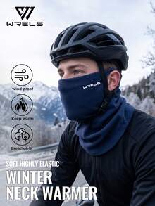 1PC WRELS Winter Neck Warmer, Warm, Windproof, Polar Fleece, Neck Gaiter, For Outdoor Sports, Cold-Resistant, Thermal, Cycling, Snowboarding, Face Covering, Neck Gaiter - Multicolor - View 8