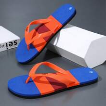 1 Pair Men's Summer Anti-Slip Beach EVA Casual Breathable Comfortable Lightweight Flip Flops - Blue - View 2