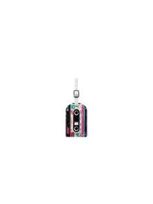 Retro Cassette Tape Theme Theme Passport Holder & Luggage Tag Set,Travel Essential,Suitable For Travel Bags,Backpacks,Birthday,Christmas Gift. - Multicolor - View 13