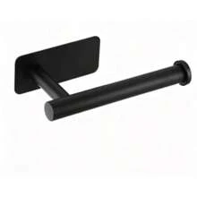 1pc Wall-Mounted Paper Towel Holder, Adhesive Or Screw Installation, Napkin Dispenser, Kitchen Paper Towel Rack, Plastic Wrap Holder, Dishcloth Rack, Drain Rack, Bathroom Accessories, Kitchen Storage Organizer - Black - View 12