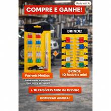 Kit de Fusíveis Automotivos – Mini e Médio | Com Chave Teste e Garra Jacaré - A - Visão 8