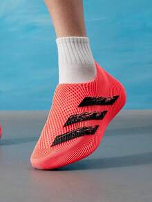 Adidas Men's Women's Running Shoes CLIMACOOL Red Stripe Breathable Sports Running Shoes KI5232 - Swirl Fluorescent Red/Black - View 1