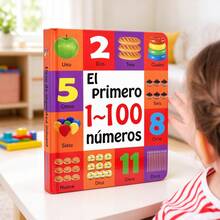 Educational Spanish Numbers Board Book 1 To 100 Counting Learning Book With Colorful Illustrations For Parent Child Learning Sessions Vocabulary Building Gift - Multicolor - View 4