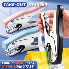 1 buah Stapler Genggam Portabel, Pistol Stapler Hemat Tenaga dengan Mekanisme Tuas, Bodi Logam, Cocok untuk Kemasan Makanan Bawa Pulang, Label Pesanan, Dokumen, Penjilidan Manual, dan Berbagai Skenario Lainnya - beraneka warna - View 4