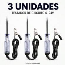 Testador de Circuito Automotivo 6-24V Caneta Teste com Garra Jacaré para Fusíveis Fiação Luzes e Soquetes - Multicolorido - Visão 13
