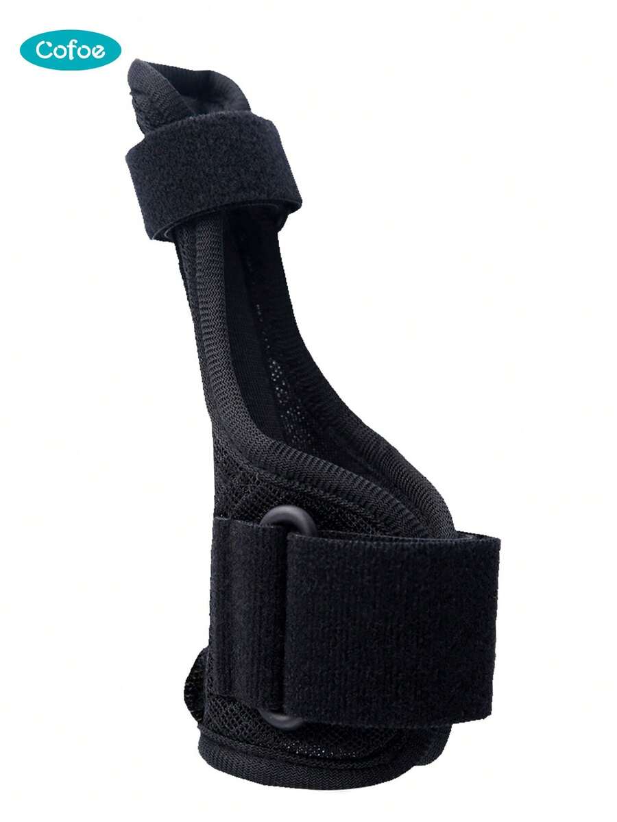 COFOE Adjustable Thumb & Wrist Support Brace, Breathable Mesh Thumb Stabilizer With Removable Aluminum Splint, Soft Fabric And Hook-And-Loop Straps For A Comfortable Fit, Black, Everyday Support - Black - View 1